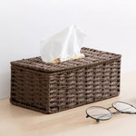 Handmade Woven Rope Tissue Box Cover - Woven Tissue Dispenser, Natural Rattan, Boho Tissue Box - Home Decor - Toilet Paper