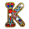 Personalized Letter Keychain- Letter Name Initial Keychain - Rhinestone - Cute Gift Idea - Keyring - Keychain - Gift - Alphabet Keychains