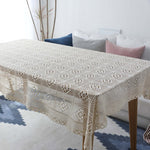 Tablecloth - Table linens - Rectangular Table Cover - Beige Cream Tablecloth - Dining Linen Tablecloth - Cloth for Tea Table - Kitchen