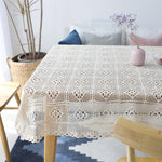 Tablecloth - Table linens - Rectangular Table Cover - Beige Cream Tablecloth - Dining Linen Tablecloth - Cloth for Tea Table - Kitchen