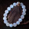 Moonstone Bracelet - Rainbow Moonstone - Beaded Yoga Bracelet - Gemstone Stretch Bracelet - Goddess Stone Feminine Power - Reiki