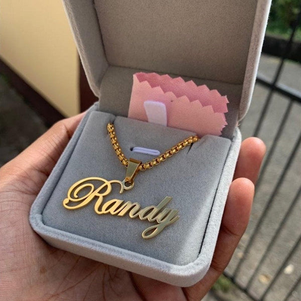 Personalized Name Necklace, Gold Silver Rose Gold Name Necklace, Custom Necklace, Birthday Present, Christmas Anniversary Wedding Gifts