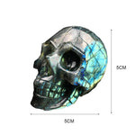 Labradorite Carving Skull Cabochon,  Rainbow Labradorite Crystal Skull, Labradorite Skull, Jewelry Making, Diy Jewelry Pendant, Gemstone