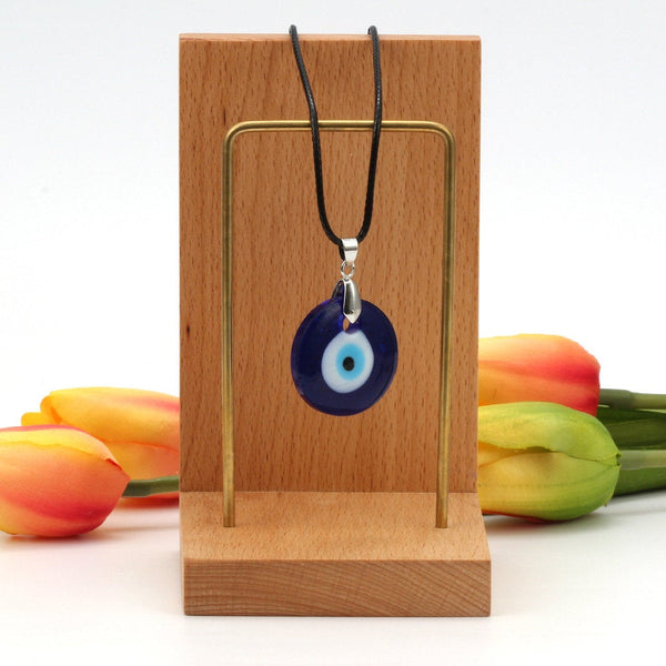 Evil Eye Necklace, Turkish Blue Eye Pendant, Dainty Necklace, Long Eye Necklace, Protection Amulet, Eye Jewelry, Glass Amulet, Gift for Her