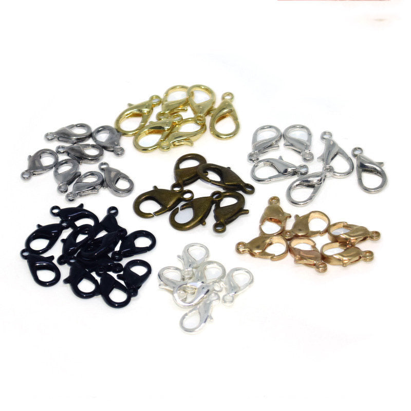 ตะขอล็อบสเตอร์จำนวนมาก ขนาด 5mm,6mm,7mm,8mm,9mm,11mm,12mm ตะขอล็อบสเตอร์ หมุนได้ คลิป กระเป๋า พวงกุญแจ ตะขอเครื่องประดับ