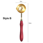 Wax Melting Spoon | Small spoon for melting wax | Wax Seal Supplies | Sealing Wax | Wax Stamps | Wooden Handle | Wax Melter | Heating Spoon