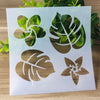 Tropical Leaf Stencil, Floral Stencil, Flexible, Reusable, Wall Decor, Home Decor, Furniture Painting, Card Making, Diy Craft Stencils