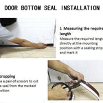 Door Bottom Sealing Strip Draft Insect Stopper Under Door Seal Wind Blocker Sound Noise Reduction Rainproof Dust Proof Window Sill Sealing