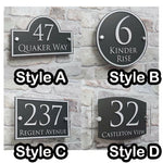 Custom Address Plaque - Modern House Number Sign - Personalized House Number Plaque - Housewarming Gift - Outdoor Street Address Porch Sign