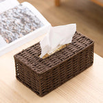 Handmade Woven Rope Tissue Box Cover - Woven Tissue Dispenser, Natural Rattan, Boho Tissue Box - Home Decor - Toilet Paper