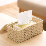 Handmade Woven Rope Tissue Box Cover - Woven Tissue Dispenser, Natural Rattan, Boho Tissue Box - Home Decor - Toilet Paper