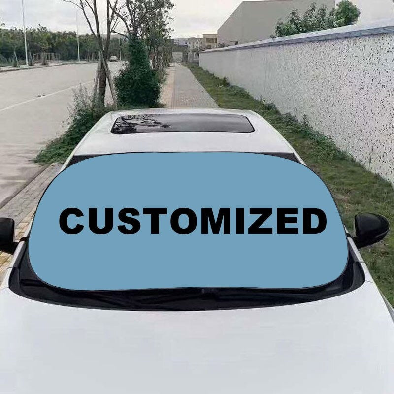 Protector solar personalizado para coche - Cubierta de parabrisas personalizada - Personalizable con tu foto, logo, imagen, texto - Regalo para amantes de los coches