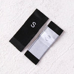 100 White Black Clothing Size Labels - Woven Size Tag - T-Shirt Size Tabs - Folded Labels - F XS S M L XL XXL 3XL 4XL 5XL 6XL 7XL