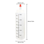 5 Pcs Plastic Paint Bottles with Cap - Squeeze Bottles with Measurements - 250 ml - 8 Oz