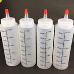5 Pcs Plastic Paint Bottles with Cap - Squeeze Bottles with Measurements - 250 ml - 8 Oz
