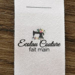 Custom Clothing Labels - Personalized Cloth Tags for Clothes - Fabric Sew in Labels - Sew on Labels - Fold Over Cloth Labels for Handmade