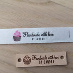 Custom Clothing Labels -  Fabric Sew in Labels - Sew on Labels - Personalized Cloth Tags for Clothes - Fold Over Cloth Labels for Handmade
