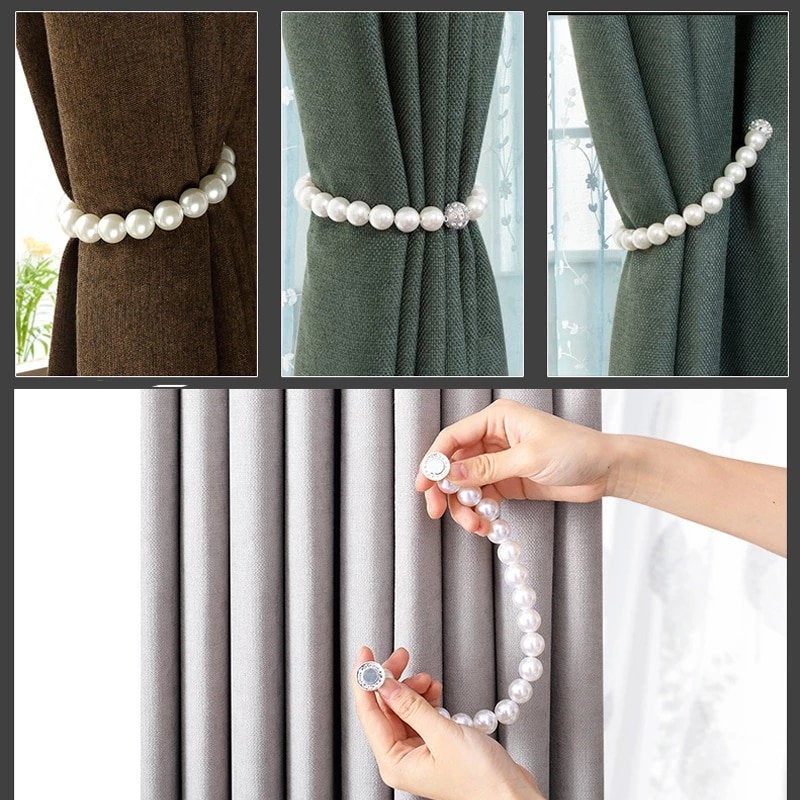 สายรัดผ้าม่านไข่มุก, สายรัดผ้าม่าน, สายรัดม่านหน้าต่าง, สายรัดม่านแม่เหล็ก, สายรัดผ้าม่าน, ของตกแต่ง