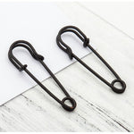 Paperclip Earrings - Black Gold Silver Earrings - Minimalist Hoop Earring - Gift for Her