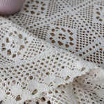 Tablecloth - Table linens - Rectangular Table Cover - Beige Cream Tablecloth - Dining Linen Tablecloth - Cloth for Tea Table - Kitchen