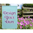 Banderas de jardín personalizadas - Pancarta publicitaria para eventos - Imprimir foto, imagen, logo, texto - Bandera conmemorativa para cementerio y funeral - Estilo rústico