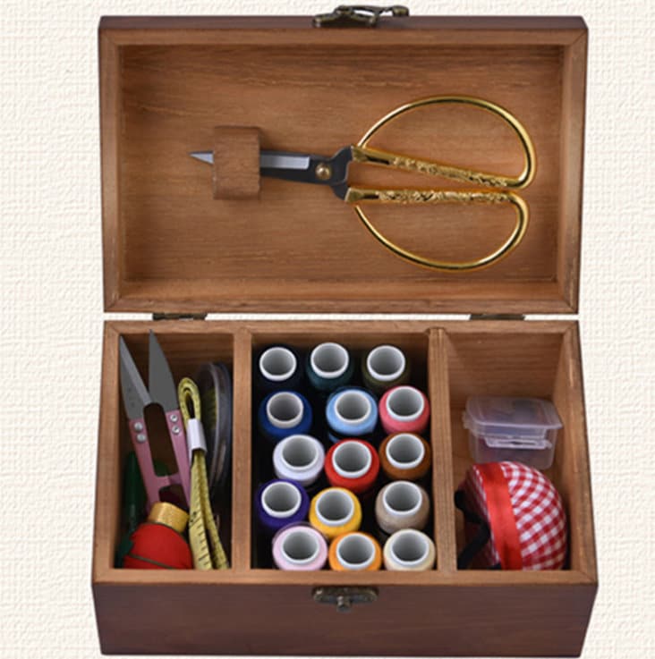 Sewing Kit for Adults - Wooden Sewing Box - Sewing Basket - Hand Sewin –  LightningStore