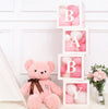 Balloon Box - Transparent Balloon Box with Letters - Clear Boxes For Birthday Baby Shower 1st Birthday Wedding Bridal Party
