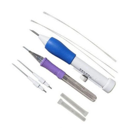Set Jarum Punch - Alat Jarum Punch Sulaman - Bekalan Penenun Benang
