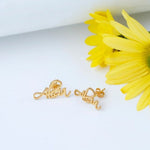 Custom Name Earring - Personalized Stud Earrings - Dainty Minimalist - Gift for Her Wife Girlfriend Bridesmaid - Birthday Anniversary