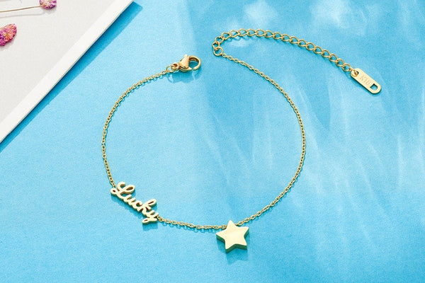 Custom Ankle Name Bracelet, Personalized Anklet with Heart, Customize Your Anklet Bracelet, Any Name, Bracelet, Anklet Name Gift Jewelry