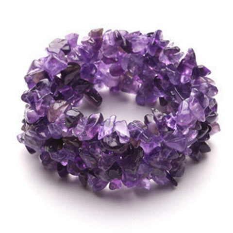 Purple Amethyst Bracelet, Rose Quartz Citrine Garnet Gemstone Beads, Elastic Cuff Bracelet, Crystal Bracelet, Man, Woman, Jewelry, Gift