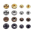 Snap Fasteners - Round Clothing Snaps - Metal Snaps Button Press Stud - Snap Closure - Leather Craft Snaps - Button Purse Clasp Bag Sewing