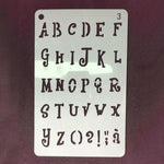12 Letter Stencils for Painting - Bullet Journal Stencil - Alphabet Letter Stencils - Calligraphy Stencil - Pochoir Lettre - Planner Stencil