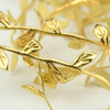 Gold Leaf Ribbon - Silver Leaf Trimming Ribbon - Leaf Garland - Miniature Metal Leaf Trim - Party Decorations - Artificial Greek Leaves
