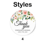 100 Pcs Custom Wedding Stickers - Personalized Wedding Labels - Customizable Floral Wedding Favors - Envelope Seals - Name Stickers
