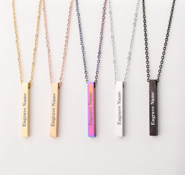 Custom Necklace - Personalized Bar Name Necklace for Women - Gift for Her - Birthday Gift - Anniversary Gift - Christmas Gift