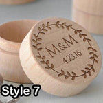 Custom Wedding Ring Box - Personalized Antique Style Ring Box -Wooden Engagement Ring Box Engraving - Customized Proposal Ring Box
