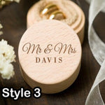Custom Wedding Ring Box - Personalized Antique Style Ring Box -Wooden Engagement Ring Box Engraving - Customized Proposal Ring Box