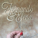 Custom Cake Toppers for Wedding - Personalized Wedding Cake Topper with Glitter - Mr and Mrs Cake Decoration