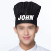 Custom Chef Hat - Black Personalized Chef Hat - Customized Text - Kochmütze Personalisiert - Bakers Cap - Cooks Hat for Men Women BBQ