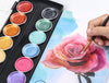12 Glitter Watercolor Paint - Portable Watercolor Paint Set - Travel Water Color Paints Kit - Pallette d Aquarelle - Painting Supplies Gift