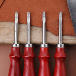 4 Pcs Leather Edge Beveler Set - Edge Beveler - Leather Working Tools - Leather Edger - Leder Rand Kegel - Edge Skive Skiving Tool