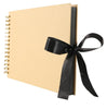 80 Pages Scrapbook Album - DIY Kraft Scrapbook with Tie - Black Cream Photo Album - Blank Guest Book