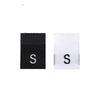 100 White Black Clothing Size Labels - Woven Size Tag - T-Shirt Size Tabs - Folded Labels - F XS S M L XL XXL 3XL 4XL 5XL 6XL 7XL