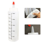 5 Pcs Plastic Paint Bottles with Cap - Squeeze Bottles with Measurements - 250 ml - 8 Oz