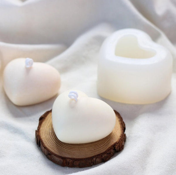 Acuan Lilin Hati - Acuan Lilin Silikon untuk Lilin Kacang Soya - Moule Silicone Bougie - Moldes De Silicona Para Velas - Batu Aroma Aromaterapi 3D