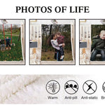 Personalized Sherpa Blanket With A Photo - Custom Photo Sherpa Fleece Blanket - Cat Dog Pet Picture Blanket - Fleece Milestone Blanket