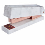 เครื่องเย็บกระดาษลายหินอ่อน - เครื่องเขียนลายหินอ่อน - เครื่องเย็บกระดาษสีทองกุหลาบทองน่ารัก - อุปกรณ์สำนักงานชิค - อุปกรณ์ตกแต่งโต๊ะทำงานสำหรับผู้หญิง -