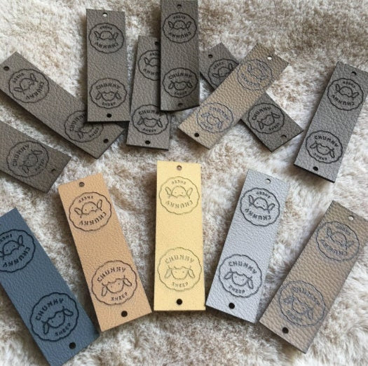 Custom Leather Labels for Knitted Items Clothing Sew on 