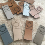 Aangepaste kledinglabels, leren labels voor handgemaakte items, gepersonaliseerde breilabels, haaklabels, kledinglabels, stoffen labels, naaien